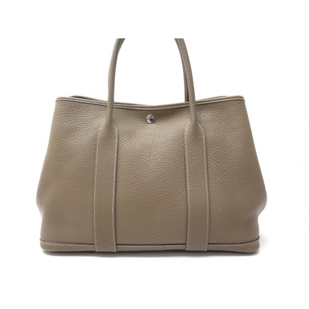 SAC A MAIN HERMES GARDEN PARTY 36 EN CUIR NEGONDA ETOUPE + BOITE HAND BAG 3100€