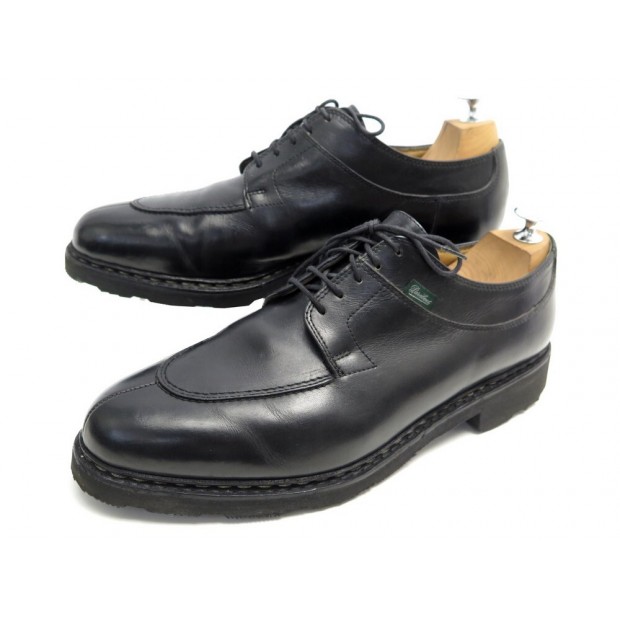 CHAUSSURES PARABOOT AVIGNON GRIFF II 11 46 DERBY DEMI CHASSE CUIR NOIR SHOE 395€