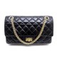 SAC A MAIN CHANEL MADEMOISELLE CUIR MATELASSE NOIR 