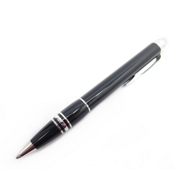 STYLO BILLE MONTBLANC STARWALKER 126362 EN RESINE NOIR ARGENTE BALL PEN 365€