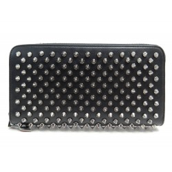 PORTEFEUILLE CHRISTIAN LOUBOUTIN PANETTONE SPIKE 1165065 CUIR BOITE WALLET 530€