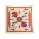 NEUF FOULARD HERMES TATERSALE ORIGNY CARRE 90 EN SOIE + BOITE SILK SCARF 410€