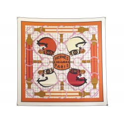 NEUF FOULARD HERMES TATERSALE ORIGNY CARRE 90 EN SOIE + BOITE SILK SCARF 410€