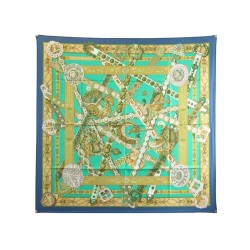 NEUF FOULARD HERMES LE SONGE DE LA LICORNE FAIVRE CARRE 90 SOIE SILK SCARF 460€