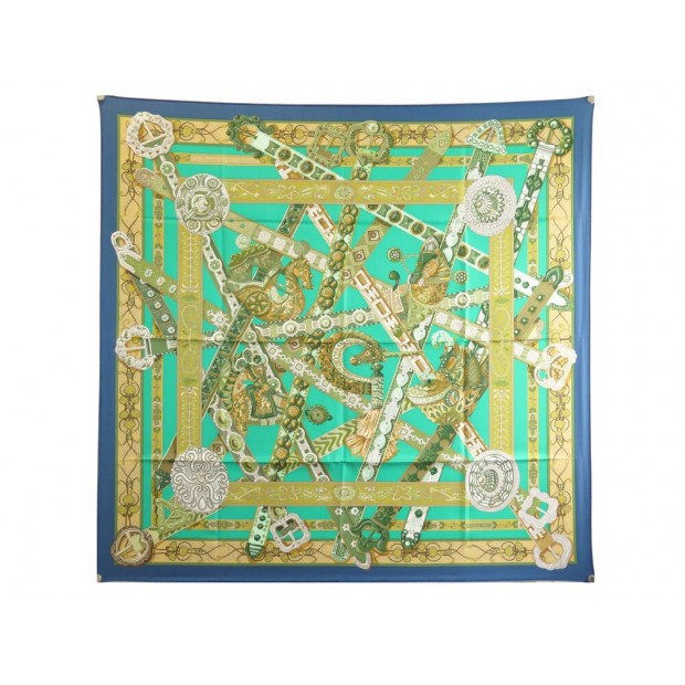 NEUF FOULARD HERMES LE SONGE DE LA LICORNE FAIVRE CARRE 90 SOIE SILK SCARF 460€