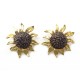 VINTAGE BOUCLES D'OREILLES YVES SAINT LAURENT TOURNESOL DORE GOOSSENS EARRINGS