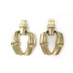 VINTAGE BOUCLES D'OREILLES YVES SAINT LAURENT GOOSSENS BAMBOU DORE EARRINGS