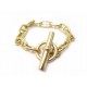 BRACELET HERMES CHAINE D'ANCRE MM EN OR JAUNE 18K 82 GR 12 MAILLONS 17 CM GOLD