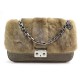 NEUF SAC A MAIN CHRISTIAN DIOR MISS EN CUIR CROCODILE ET FOURRURE VISON HAND BAG