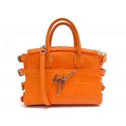 SAC A MAIN GIUSEPPE ZANOTTI G17 EN CUIR FACON CROCODILE BANDOULIERE PURSE 1350€