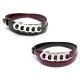 NEUF CEINTURE CARTIER BOUCLE 5 C T90 EN CUIR BORDEAUX & NOIR + BOITE BELT 420€