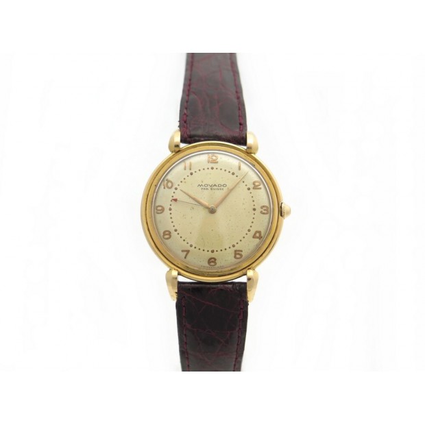 VINTAGE MONTRE MOVADO 6899 MECANIQUE 36 MM EN OR JAUNE 18K MECANICAL GOLD WATCH