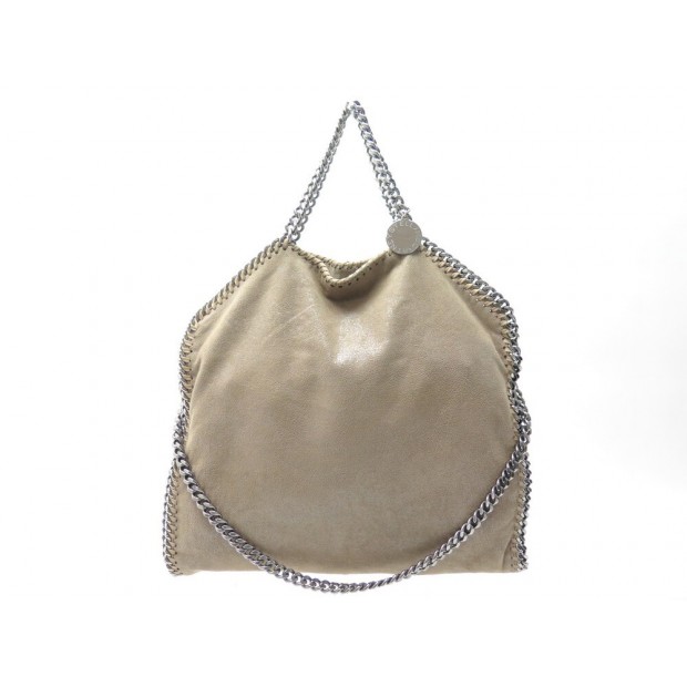 SAC A MAIN STELLA MC CARTNEY FALABELLA FOURRE TOUT A RABAT TAUPE HAND BAG 795€