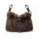 NEUF SAC A MAIN DOLCE & GABBANA EN FOURRURE DE VISON MARRON MINK FUR PURSE 1395€