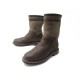 NEUF CHAUSSURES CHANEL G30154 36 BOTTES FOURREES CUIR MARRON LOW BOOTS 1215€