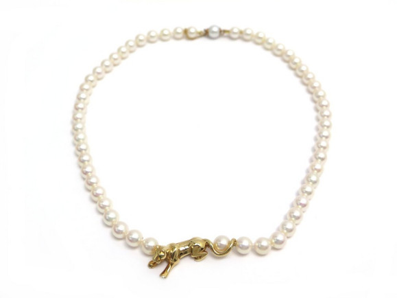  collier cartier panthere or jaune 18k emeraudes