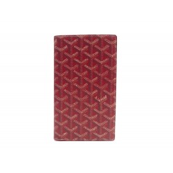 PORTEFEUILLE GOYARD TOILE MONOGRAMME GOYARDINE ROUGE PORTE CARTES WALLET