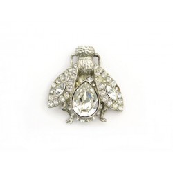 VINTAGE BROCHE CHRISTIAN DIOR ABEILLE EN METAL ARGENTE SILVER BEE BROOCH 490€