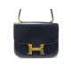 VINTAGE SAC A MAIN HERMES CONSTANCE 24 MM CUIR BOX BLEU NAVY BOUCLE H BAG 7750€