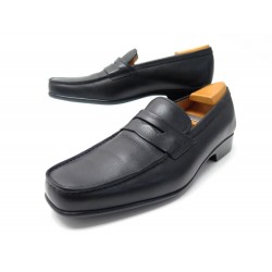 NEUF CHAUSSURES MOCASSINS JM WESTON 625 CUIR NOIR + EMBAUCHOIRS LOAFERS NEW 665€