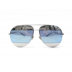 LUNETTES DE SOLEIL DIOR SPLIT 0103J EN METAL ARGENTE +ETUI BOITE SUNGLASSES 510€