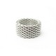 NEUF BAGUE TIFFANY & CO SOMERSET T 52 MAILLE ARGENT MASSIF 925 SILVER RING 350€