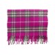 NEUF ECHARPE BURBERRY CLASSIQUE CHECK EN CACHEMIRE FUSHIA CASHMERE MUFFLER 420€