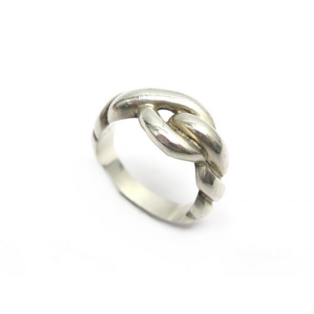 BAGUE HERMES GAETAN DE PERCIN TORSADE T56 EN ARGENT 925 7.4 GR SILVER RING 590€