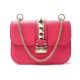 SAC A MAIN VALENTINO ROCKSTUD VITELLO GLAM LOCK SMALL CUIR ROSE HAND BAG 1855€