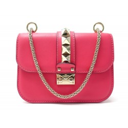 SAC A MAIN VALENTINO ROCKSTUD VITELLO GLAM LOCK SMALL CUIR ROSE HAND BAG 1855€