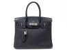 sac a main hermes birkin 30 en cuir togo bleu nuit