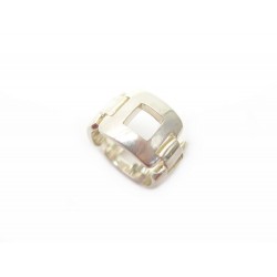 BAGUE HERMES CARRE AJOURE T50 EN ARGENT MASSIF 8.5GR SQUARE SILVER RING 540€