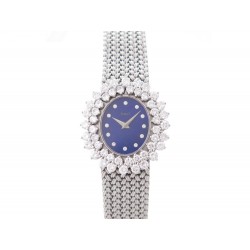 VINTAGE MONTRE PIAGET 9350D4 OR BLANC 75GR DIAMANTS 5.6CT LAPIS MECANIQUE WATCH