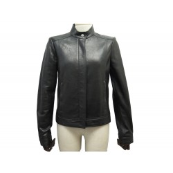 NEUF VESTE GUCCI BIKER JACKET 290487 CUIR NOIR M 42 IT 38 FR NAPPA BLOUSON 1950€