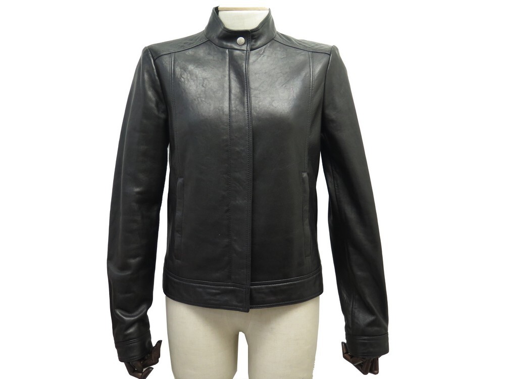 veste gucci biker jacket 290487 cuir noir m 42 it