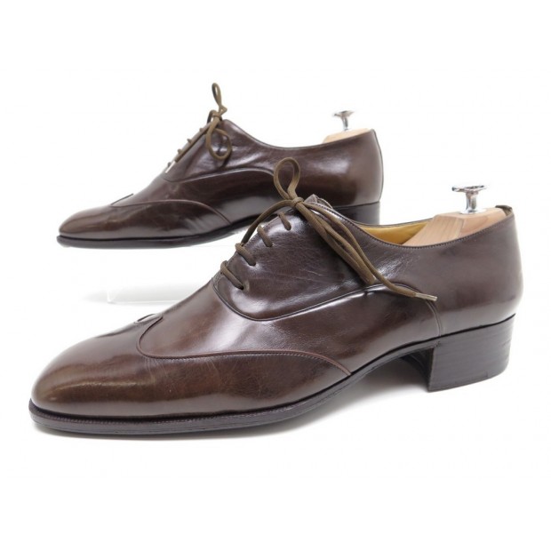 VINTAGE CHAUSSURES GUCCI 41.5 IT 42.5 FR RICHELIEU EN CUIR MARRON SHOES 760€