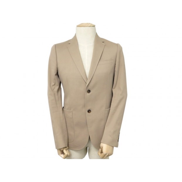 VESTE GUCCI 48 M HOMME 2 BOUTONS EN COTON COTELE BEIGE COTTON JACKET 1400€