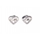 BOUCLES D'OREILLES POIRAY COEUR ENTRELACE OR BLANC + BOITE GOLD EARRINGS 1170€