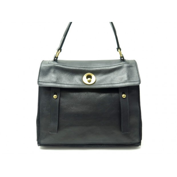 SAC A MAIN YVES SAINT LAURENT MUSE TWO GM EN CUIR NOIR BLACK HANDBAG PURSE 1795€