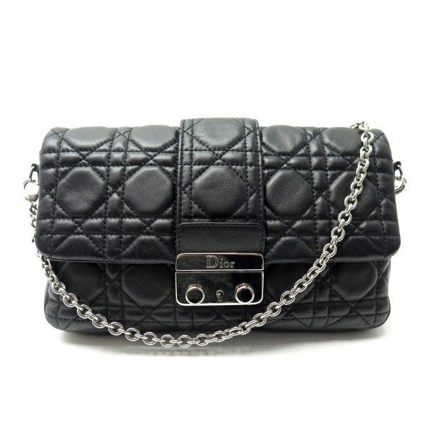 SAC A MAIN CHRISTIAN DIOR NEW LOCK POCHETTE BANDOULIERE CANNAGE NOIR WOC 1600€