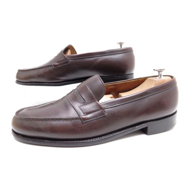 CHAUSSURES JM WESTON 180 7.5C 41.5 MOCASSINS EN CUIR MARRON LOAFER SHOES 575€