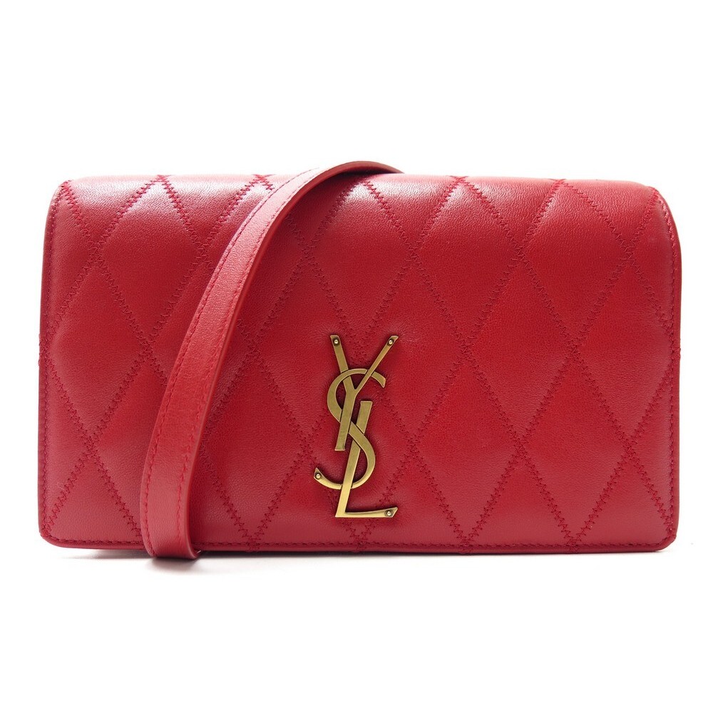 YSL Red Chevron Quilted Lambskin Leather Flap Bag | Lambskin leather, Flap  bag, Yves saint laurent bags