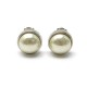 NEUF BOUCLES D'OREILLES CHANEL SPHERES PERLES METAL ARGENTE BOITE EARRINGS 590€