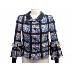 NEUF VESTE CHANEL P34951 S 36 EN TWEED MULTICOLORE BOUTONS CC NEW JACKET 5650€