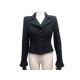 VESTE CHANEL P36756 BOUTONS CAMELIA S 36 EN TWEED LAINE BLEU MARINE JACKET 4200€