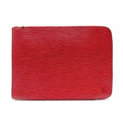 VINTAGE POCHETTE LOUIS VUITTON JOUR GM EN CUIR EPI ROUGE RED LEATHER POUCH 650€