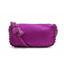 NEUF SAC A MAIN CHRISTIAN DIOR ETHNIC BANDOULIERE EN TOILE OBLIQUE FUSHIA 1000€