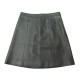 NEUF JUPE COURTE HERMES S 34 EN CUIR AGNEAU NOIR NEW LAMB LEATHER SKIRT 3900€