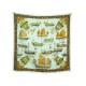 NEUF FOULARD HERMES JONQUES ET SAMPANS PERRIERE CARRE 90 EN SOIE SILK SCARF 410€