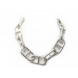 COLLIER HERMES CHAINE D'ANCRE XL 50CM 13 MAILLONS EN ARGENT 925 416GR NECKLACE